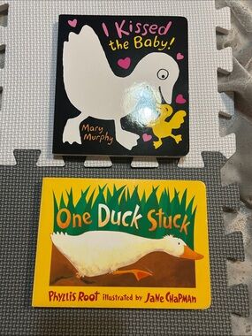 Duck Board Book Bundle: "I Kissed the Baby" & "One Duck Stuck"